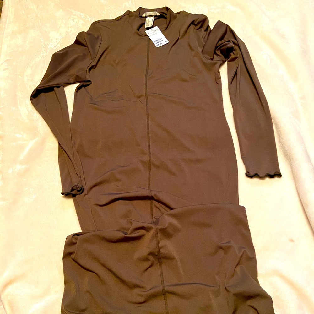 Midi mock neck dress
